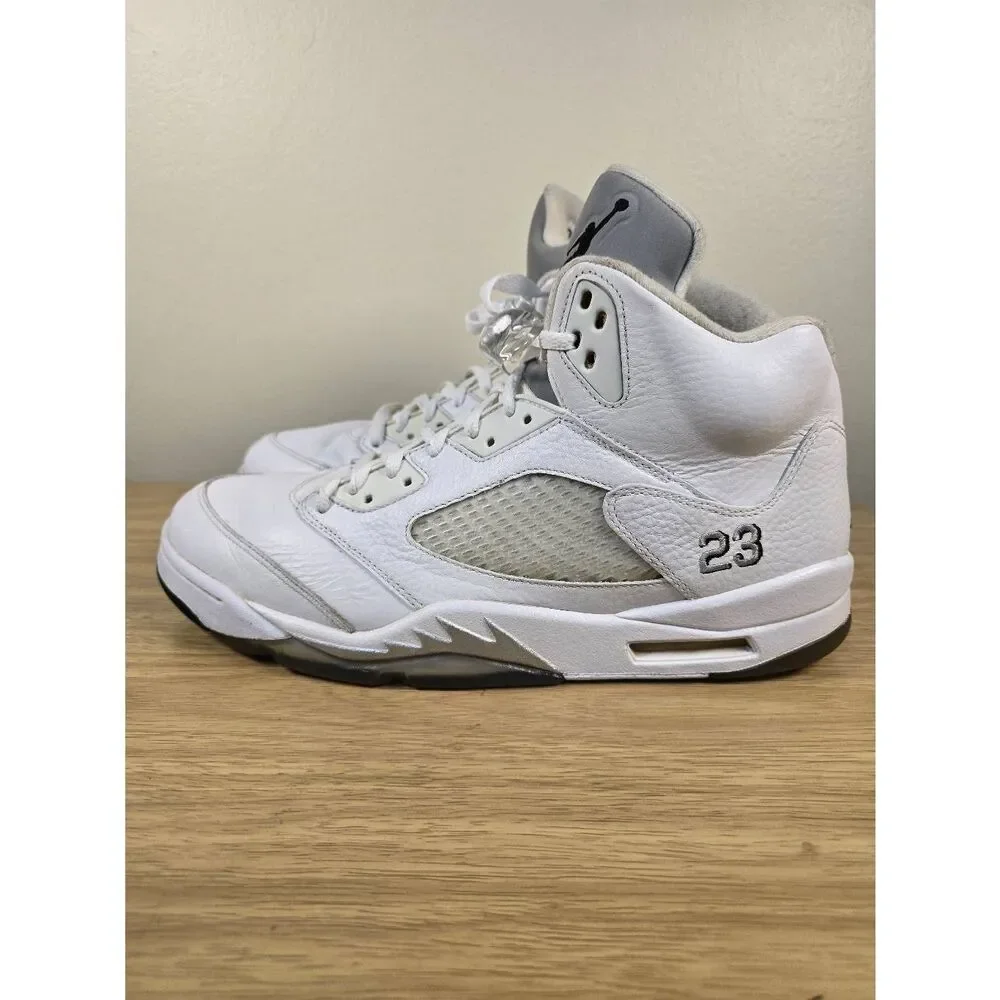 Size 13 - Air Jordan 5 Retro 2015 White Metallic